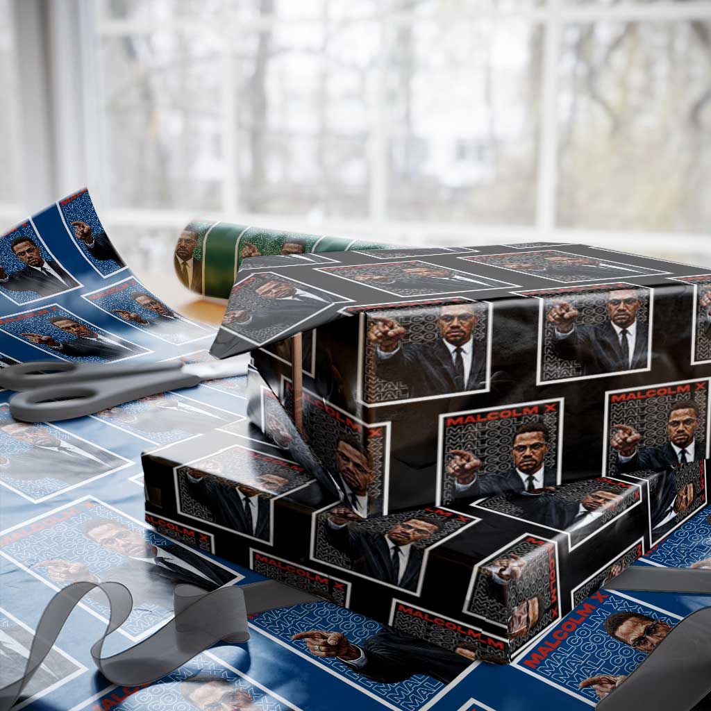 Malcolm X Legend Wrapping Paper Roll African American Activist Legacy - Wonder Print Shop