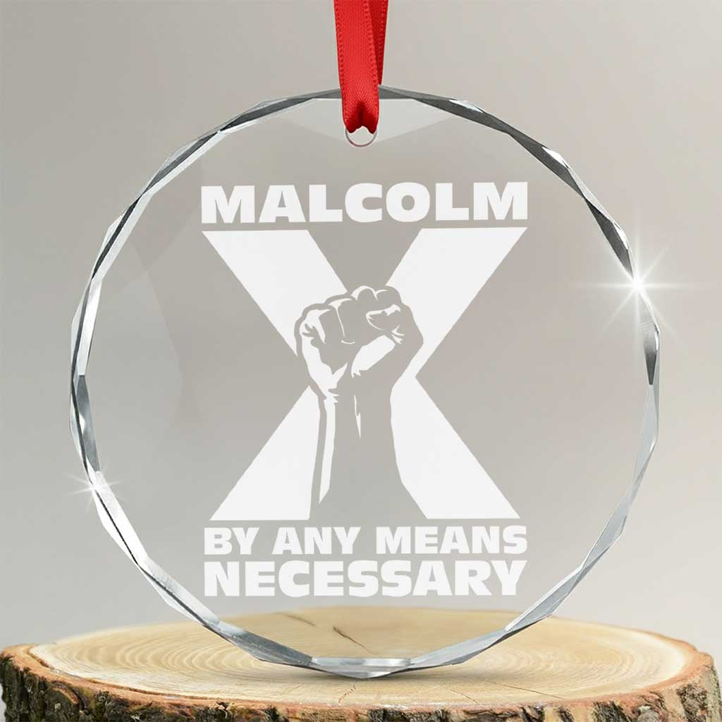 Malcolm X Power Fist Crystal Glass Ornament Civil Rights Leader Pride Bold Statement - Wonder Print Shop