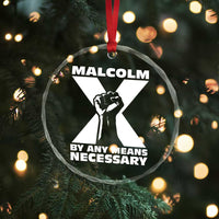 Malcolm X Power Fist Crystal Glass Ornament Civil Rights Leader Pride Bold Statement - Wonder Print Shop