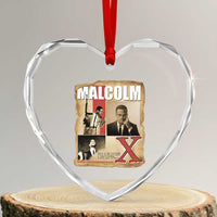 Malcolm X Quote Heart Crystal Glass Ornament Nobody Can Give You Freedom Take It - Wonder Print Shop