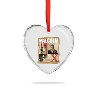 Malcolm X Quote Heart Crystal Glass Ornament Nobody Can Give You Freedom Take It - Wonder Print Shop