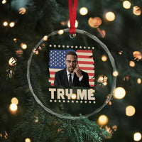 Malcolm X Try Me Crystal Glass Ornament African American Pride Gift - Wonder Print Shop
