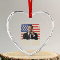 Malcolm X Try Me Heart Crystal Glass Ornament African American Pride Gift - Wonder Print Shop