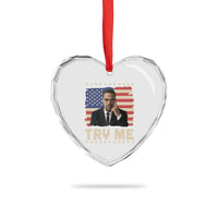 Malcolm X Try Me Heart Crystal Glass Ornament African American Pride Gift - Wonder Print Shop