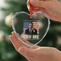 Malcolm X Try Me Heart Crystal Glass Ornament African American Pride Gift - Wonder Print Shop