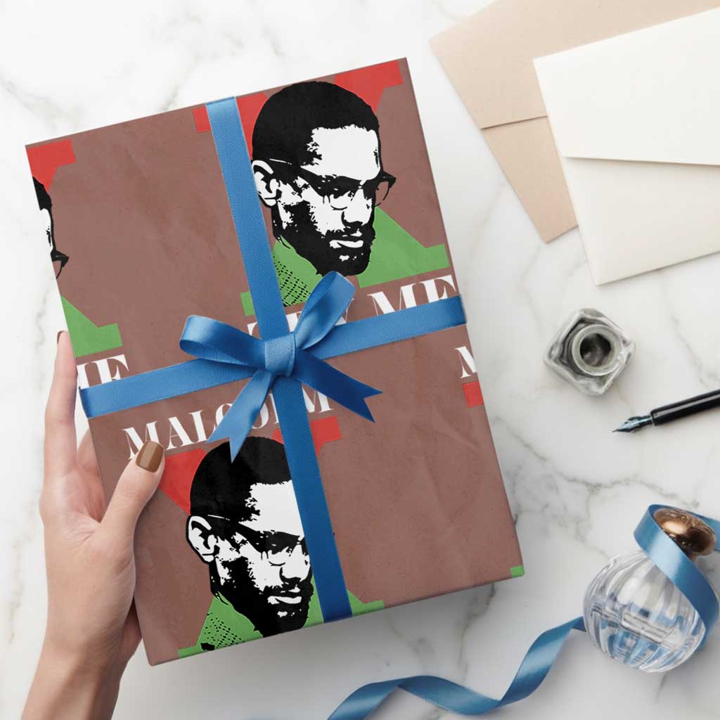 Malcolm X Try Me Wrapping Paper Roll American Civil Rights Leader Quote - Wonder Print Shop