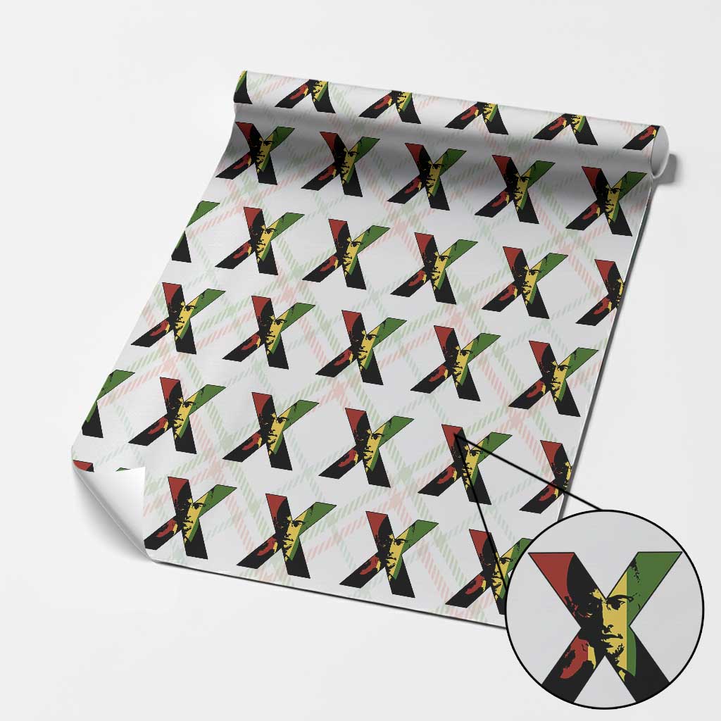 Malcolm X Wrapping Paper Roll African American Heritage Gift - Wonder Print Shop