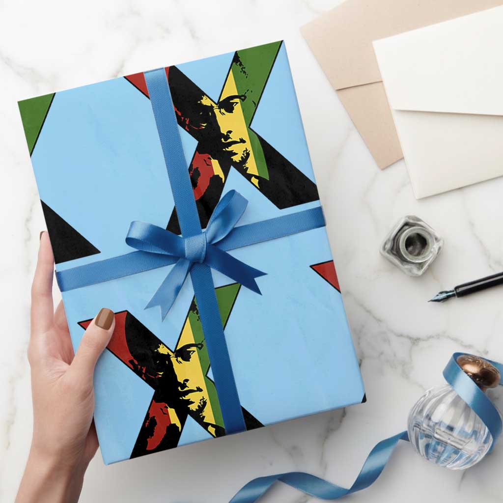 Malcolm X Wrapping Paper Roll African American Heritage Gift - Wonder Print Shop