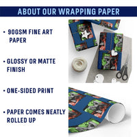 Malcolm X Wrapping Paper Roll Black History Month - Wonder Print Shop