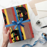 Malcolm X Wrapping Paper Roll Pan African Flag Black History - Wonder Print Shop