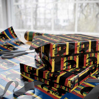 Malcolm X Wrapping Paper Roll Pan African Flag Black History - Wonder Print Shop
