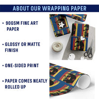 Malcolm X Wrapping Paper Roll Pan African Flag Black History - Wonder Print Shop