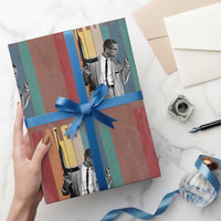 Malcolm X Wrapping Paper Roll Retro Portrait Black Empowerment Heritage Gift - Wonder Print Shop