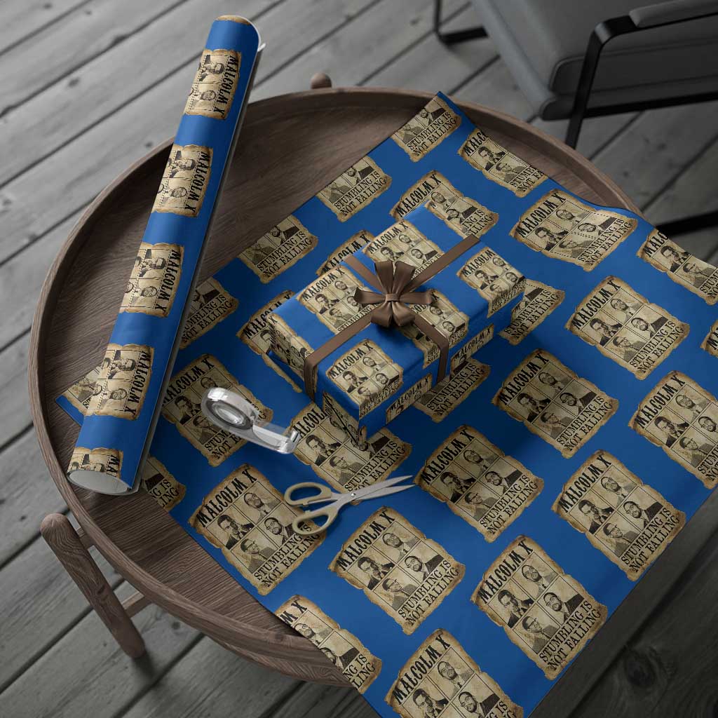Malcolm X Wrapping Paper Roll Stumbling Is Not Falling Historical Poster TS12