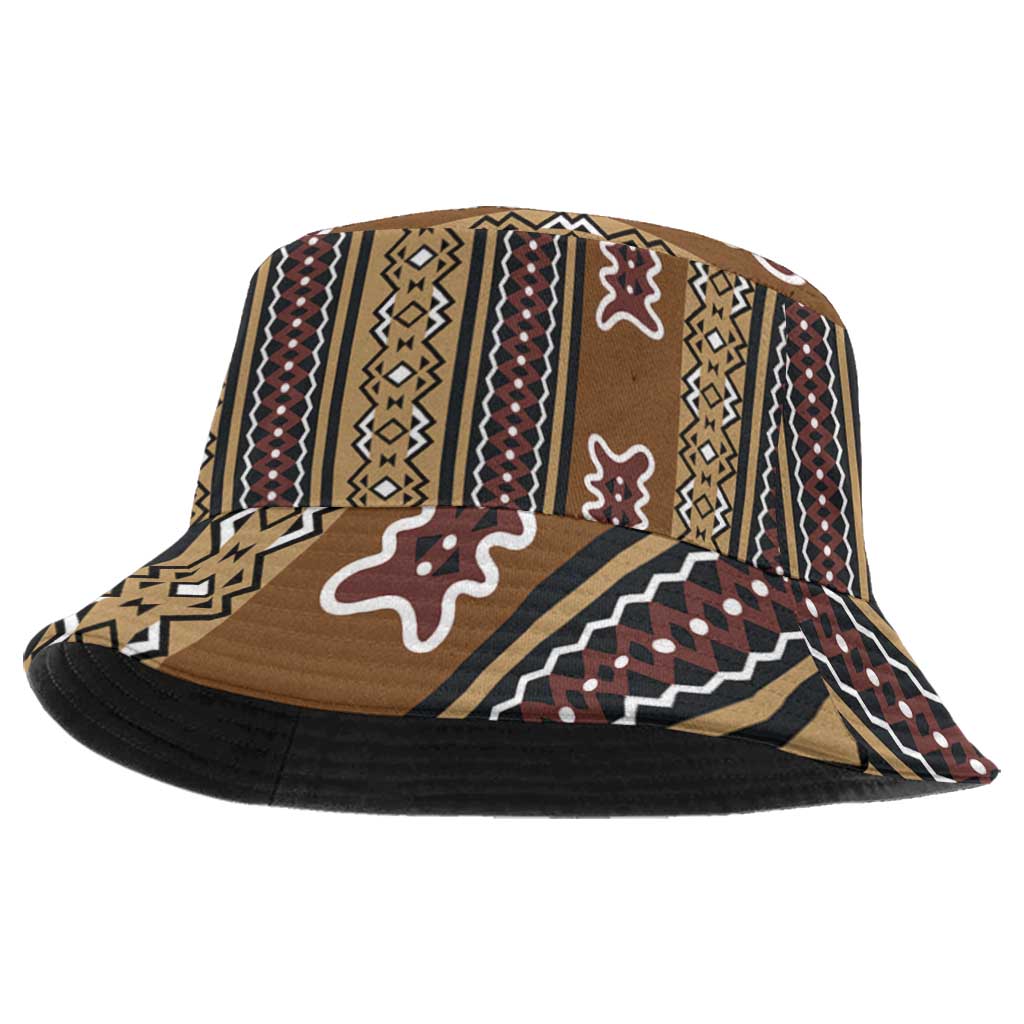 Mali Bologan Mud Cloth Pattern Bucket Hat - Wonder Print Shop