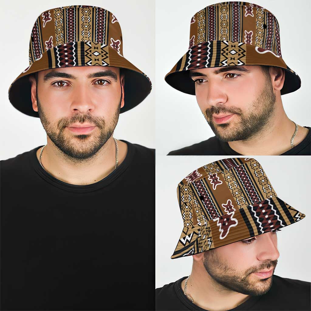 Mali Bologan Mud Cloth Pattern Bucket Hat - Wonder Print Shop