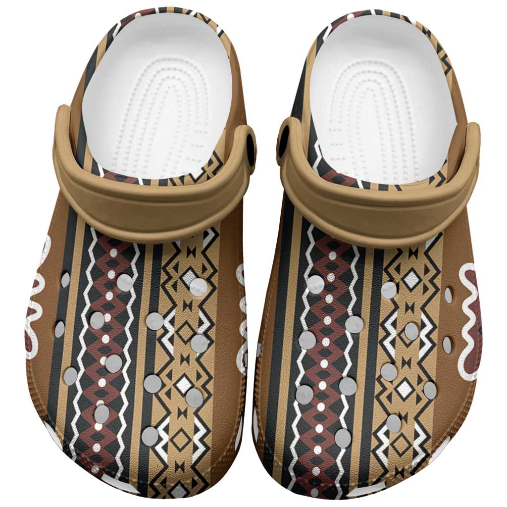 Mali Bologan Mud Cloth Pattern Clogs Shoes - Wonder Print Shop