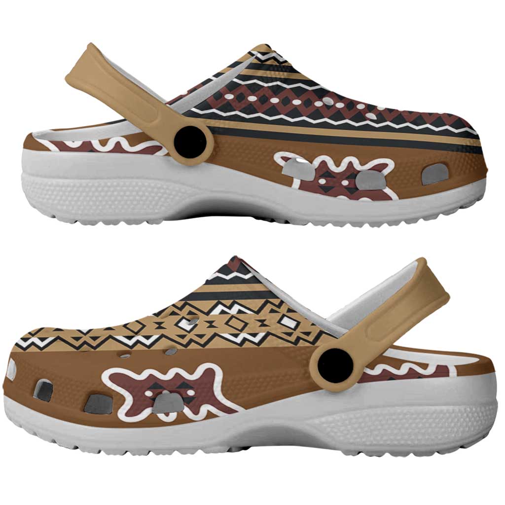 Mali Bologan Mud Cloth Pattern Clogs Shoes - Wonder Print Shop
