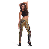 Mali Bologan Mud Cloth Pattern Leggings - Wonder Print Shop