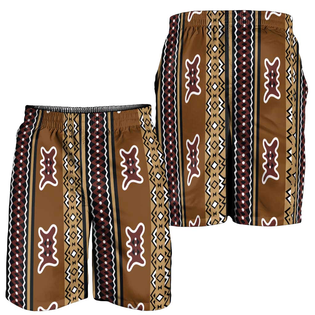Mali Bologan Mud Cloth Pattern Shorts for Men - Wonder Print Shop