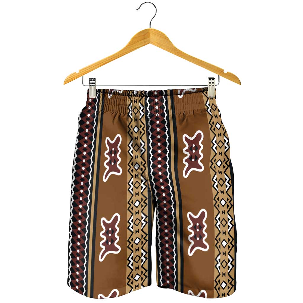 Mali Bologan Mud Cloth Pattern Shorts for Men - Wonder Print Shop