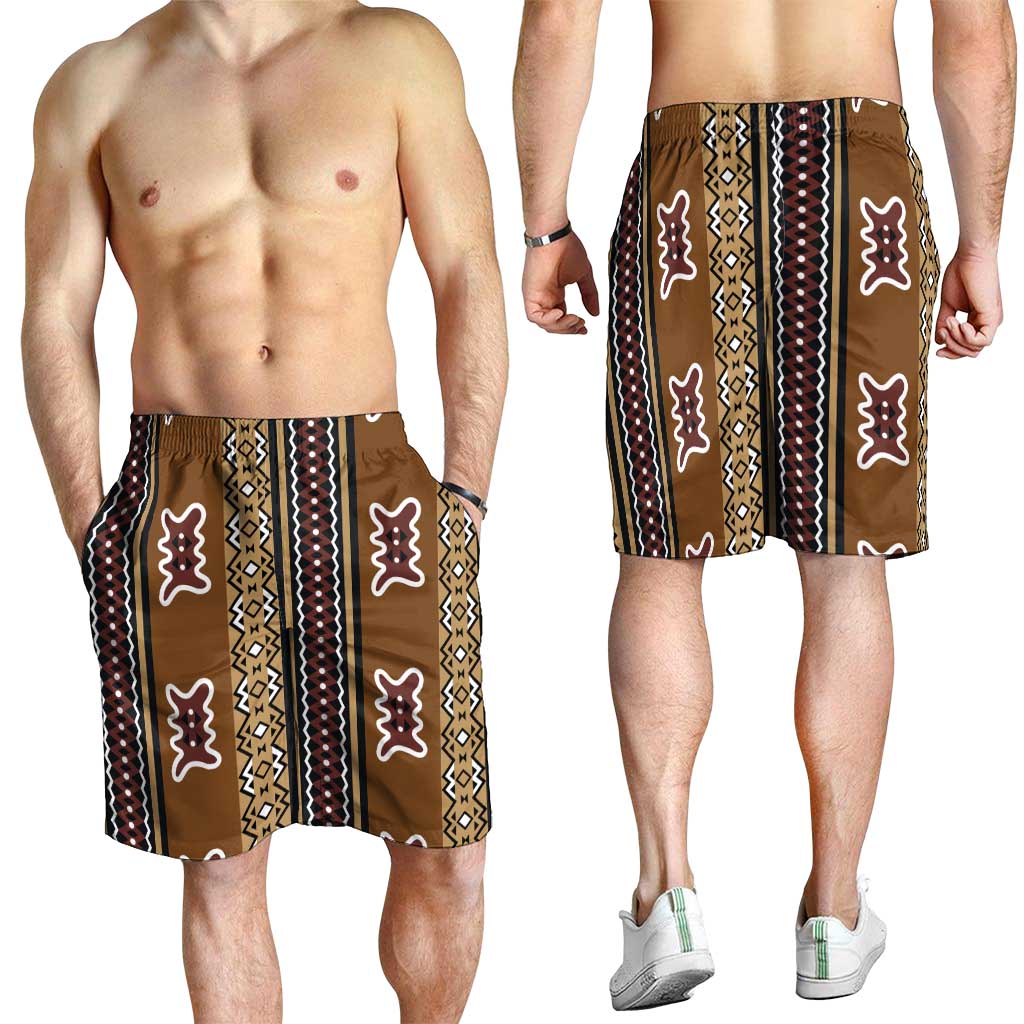 Mali Bologan Mud Cloth Pattern Shorts for Men - Wonder Print Shop