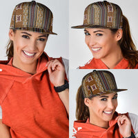 Mali Bologan Mud Cloth Pattern Snapback Cap - Wonder Print Shop