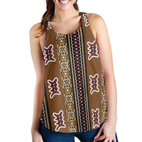 Mali Bologan Mud Cloth Pattern Women Racerback Tank - Wonder Print Shop