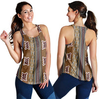 Mali Bologan Mud Cloth Pattern Women Racerback Tank - Wonder Print Shop