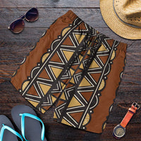 Mali Mud Cloth African Village Shorts for Men Ethnic Geometry Style - Wonder Print Shop