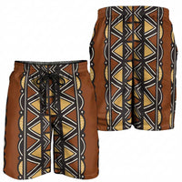 Mali Mud Cloth African Village Shorts for Men Ethnic Geometry Style - Wonder Print Shop