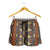 Mali Mud Cloth African Village Shorts for Women Ethnic Geometry Style - Wonder Print Shop