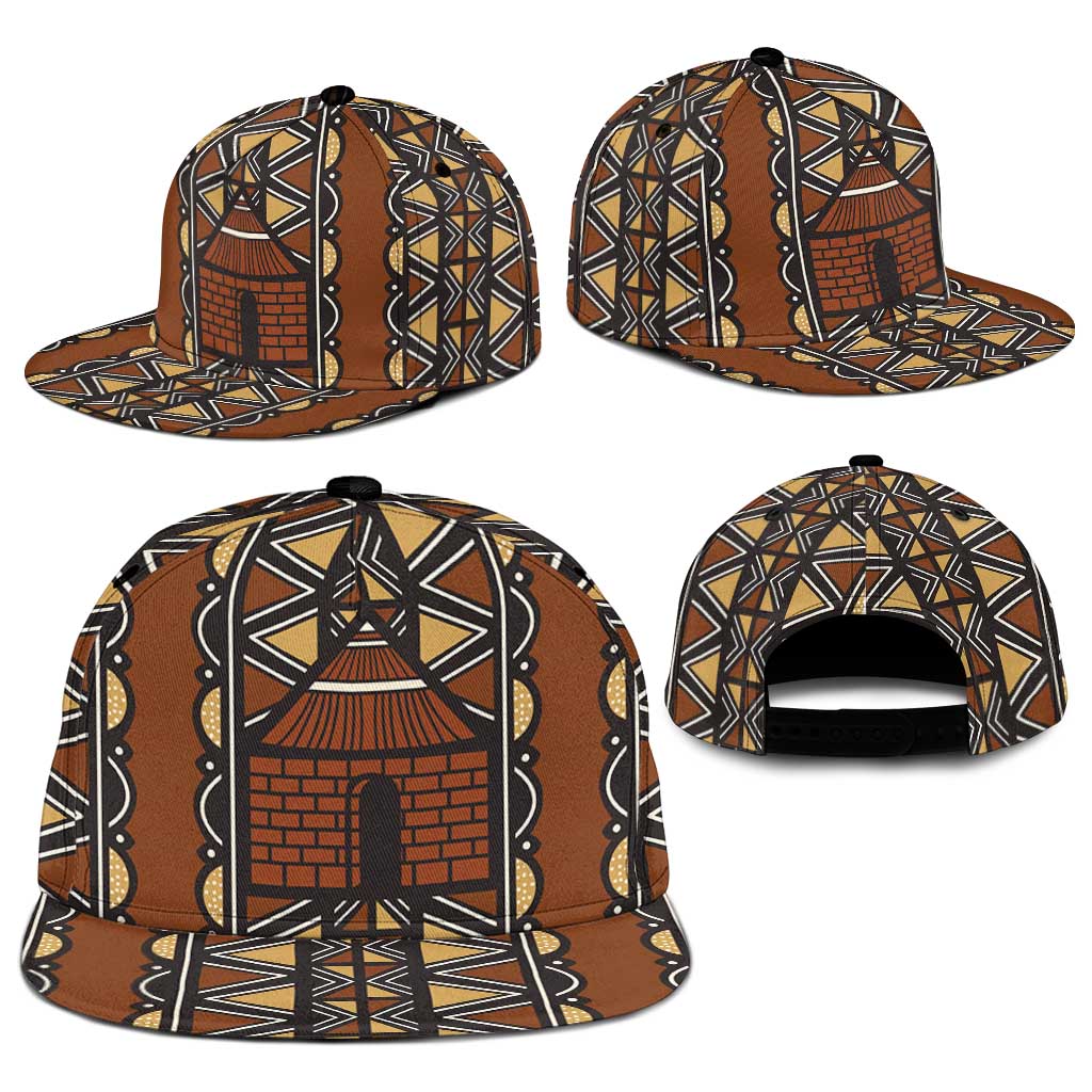Mali Mud Cloth African Village Snapback Cap Ethnic Geometry Style - Wonder Print Shop