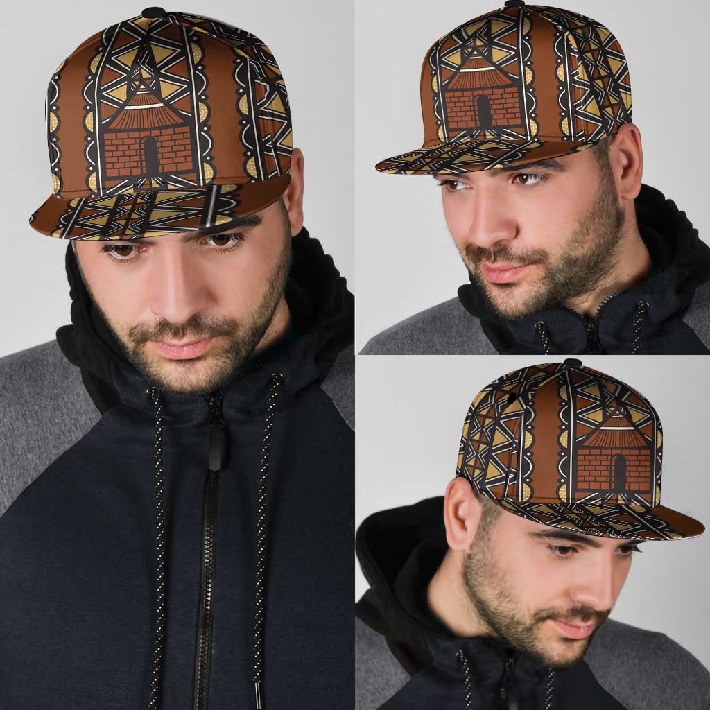 Mali Mud Cloth African Village Snapback Cap Ethnic Geometry Style - Wonder Print Shop