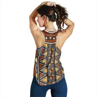 Mali Mud Cloth African Village Women Racerback Tank Ethnic Geometry Style - Wonder Print Shop