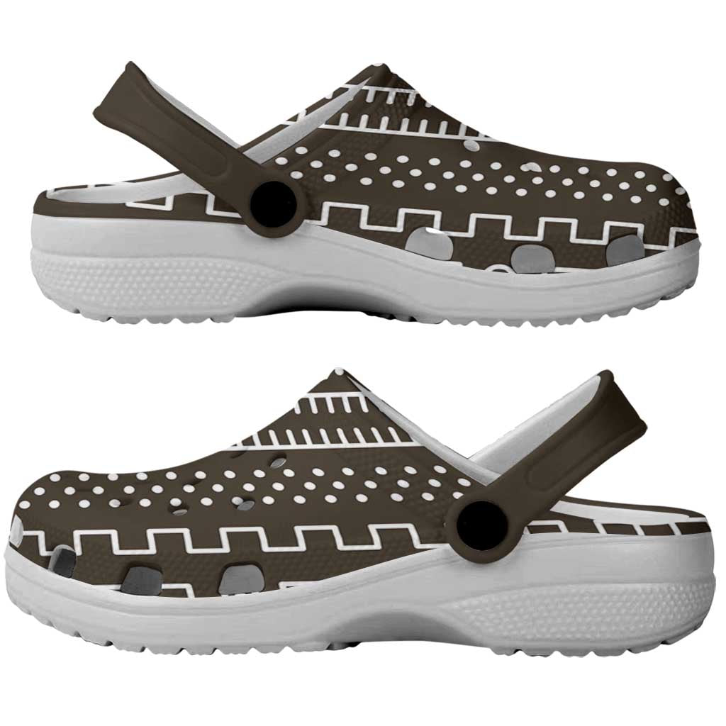 Mali Mud Cloth Clogs Shoes Bogolanfini Pattern - Wonder Print Shop