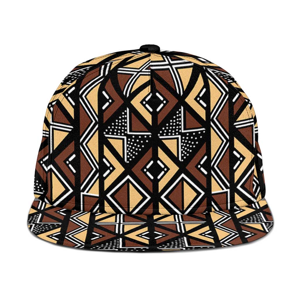Mali Mud Cloth Legacy Pattern Snapback Cap Ethnic Geometry Style - Wonder Print Shop