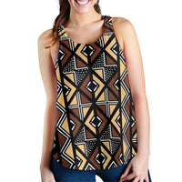 Mali Mud Cloth Legacy Pattern Women Racerback Tank Ethnic Geometry Style - Wonder Print Shop
