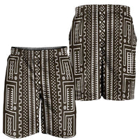 Mali Mud Cloth Shorts for Men Bogolanfini Pattern - Wonder Print Shop