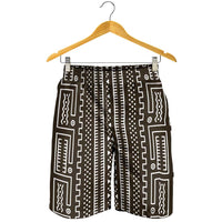 Mali Mud Cloth Shorts for Men Bogolanfini Pattern - Wonder Print Shop
