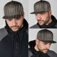 Mali Mud Cloth Snapback Cap Bogolanfini Pattern - Wonder Print Shop