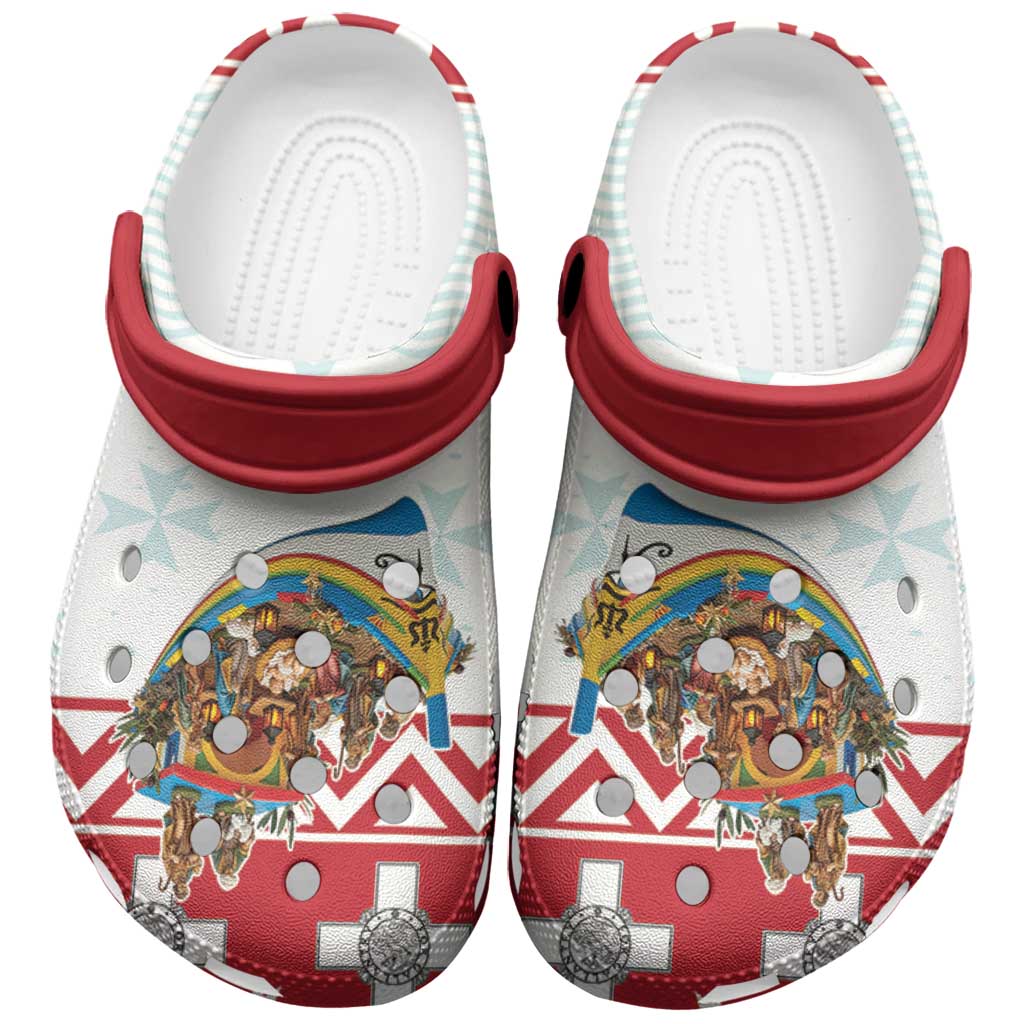 Malta Christmas Clogs Shoes Presepju Nativity Scene on Luzzu Boat - Wonder Print Shop