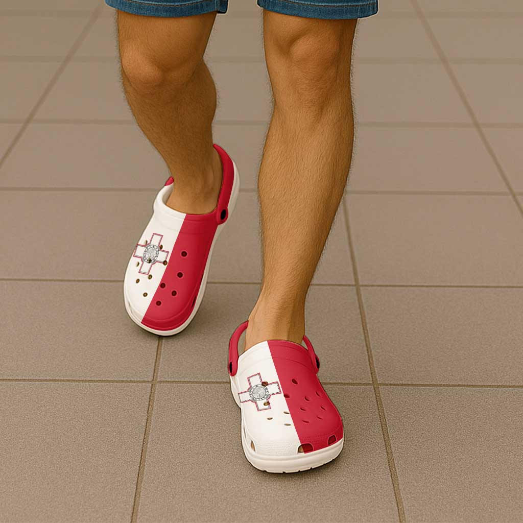 Malta Clogs Shoes Flag Color Inspiration - Wonder Print Shop