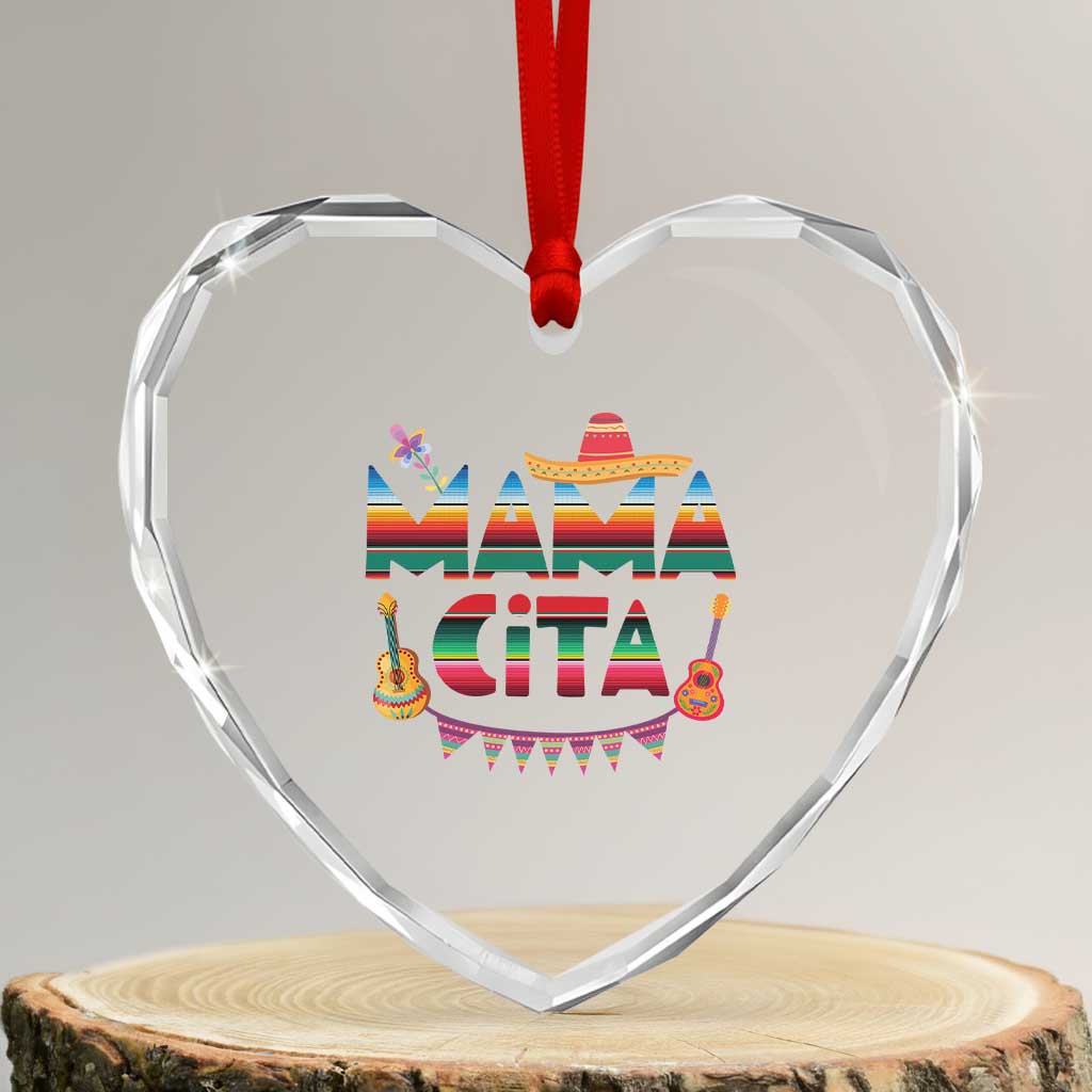 Mama Cita Heart Crystal Glass Ornament Mexican Mom Latina Mothers Day Gift