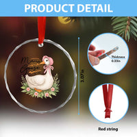 Mama Goose Est 2025 Crystal Glass Ornament Retro New Mom Mothers Day - Wonder Print Shop