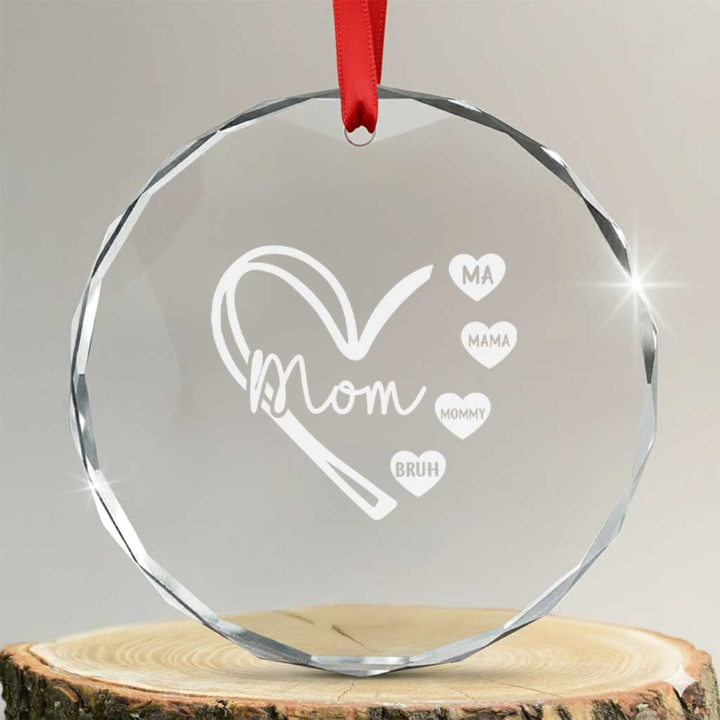 Mama Mommy Mom Bruh Crystal Glass Ornament Mothers Day Humor Gift