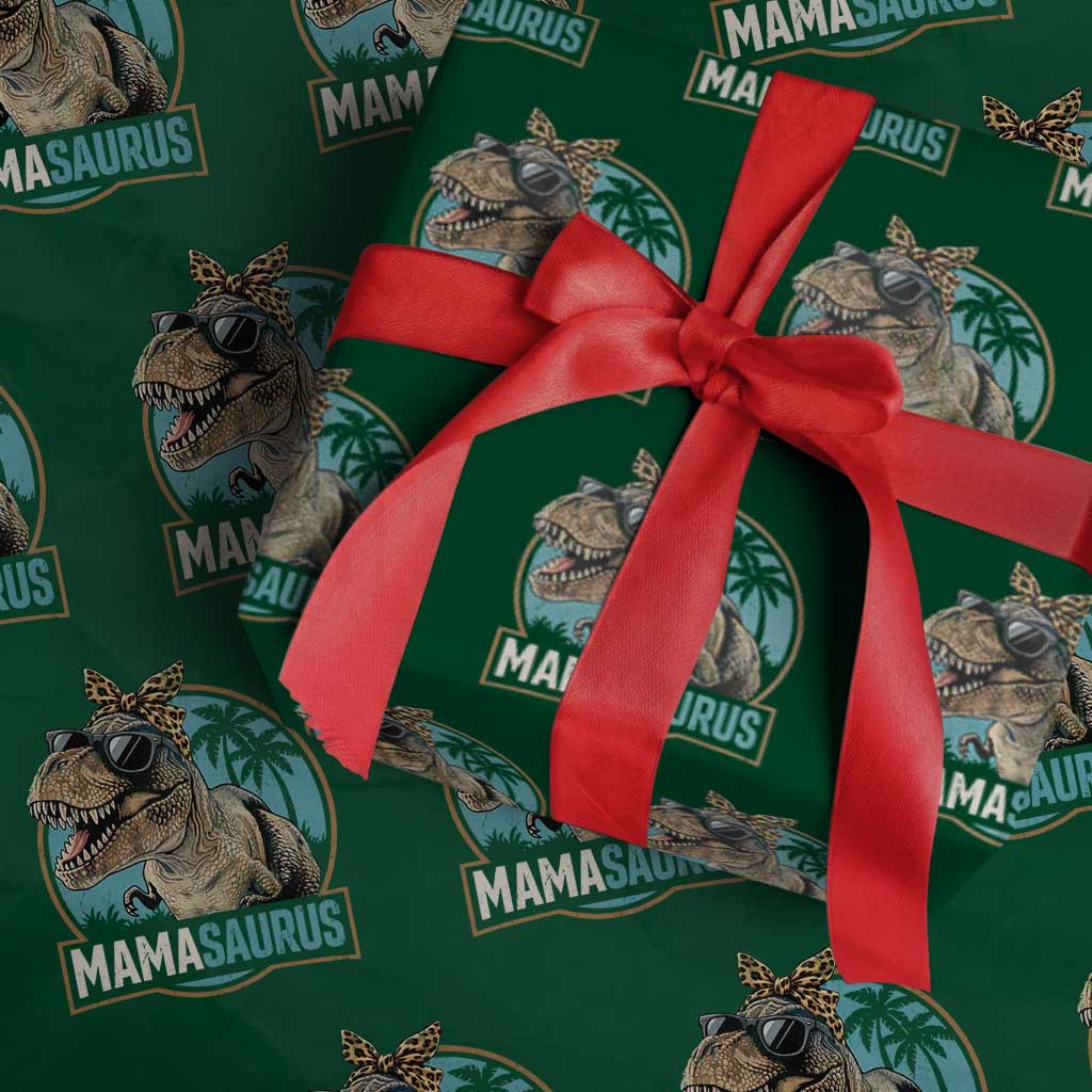 Mamasaurus Funny Dinosaur Mama Wrapping Paper Roll Mothers Day Family Matching