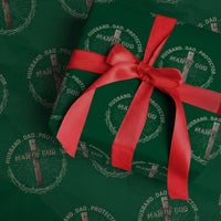 Man Of God Husband Dad Protector Wrapping Paper Roll Christian Dad Vintage Jesus Cross