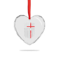 Man of God Husband Dad Protector Heart Crystal Glass Ornament Christian Dad Fathers Day