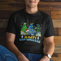 Christmas Hanukkah T Shirt Merry Christmukkah Jewish Christmas Trees Chanukah Hanukkah - Wonder Print Shop